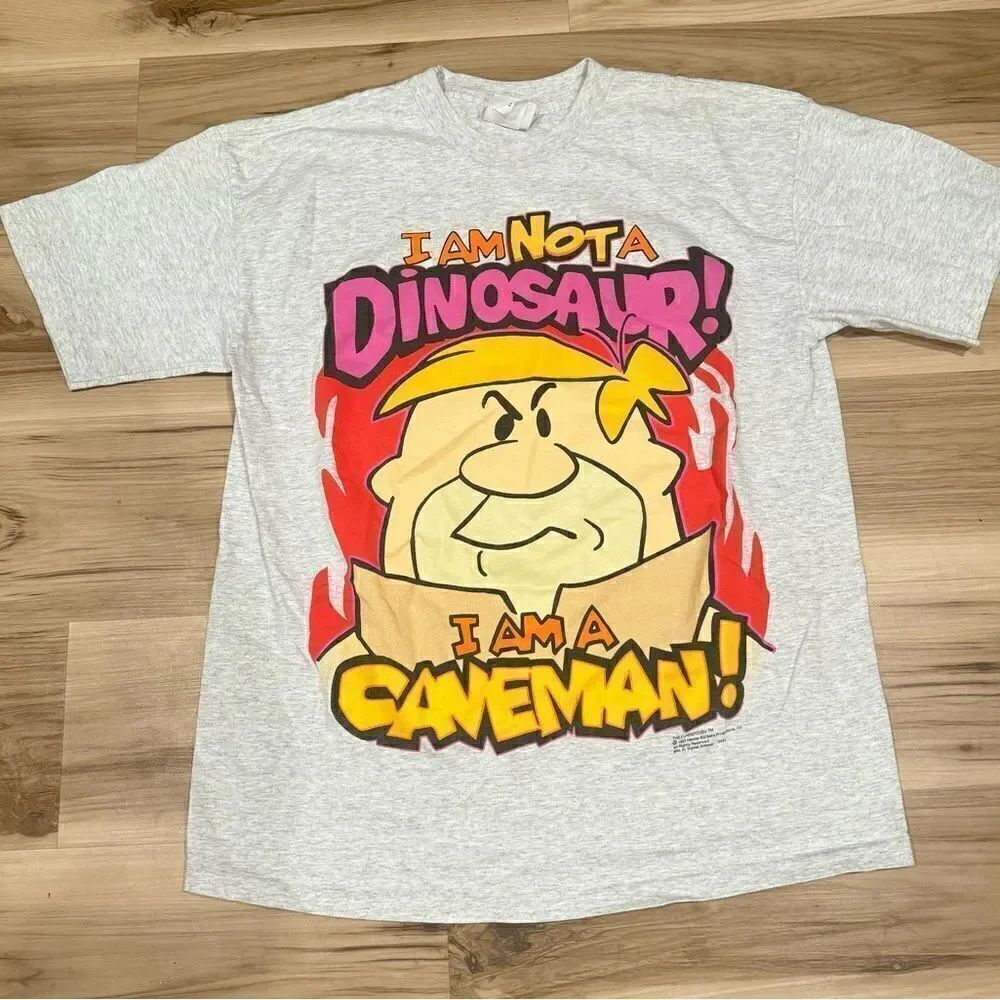 Vintage 1993 Hanna Barbera The Flintstones Barney Single Stitch Tee Men’s Large